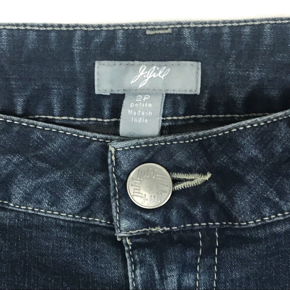 J. Jill Jeans Dark Wash Straight Leg Jeans Size 2P - Picture 3 of 3
